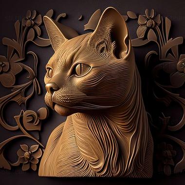 3D модель Бірманська кішка (STL)